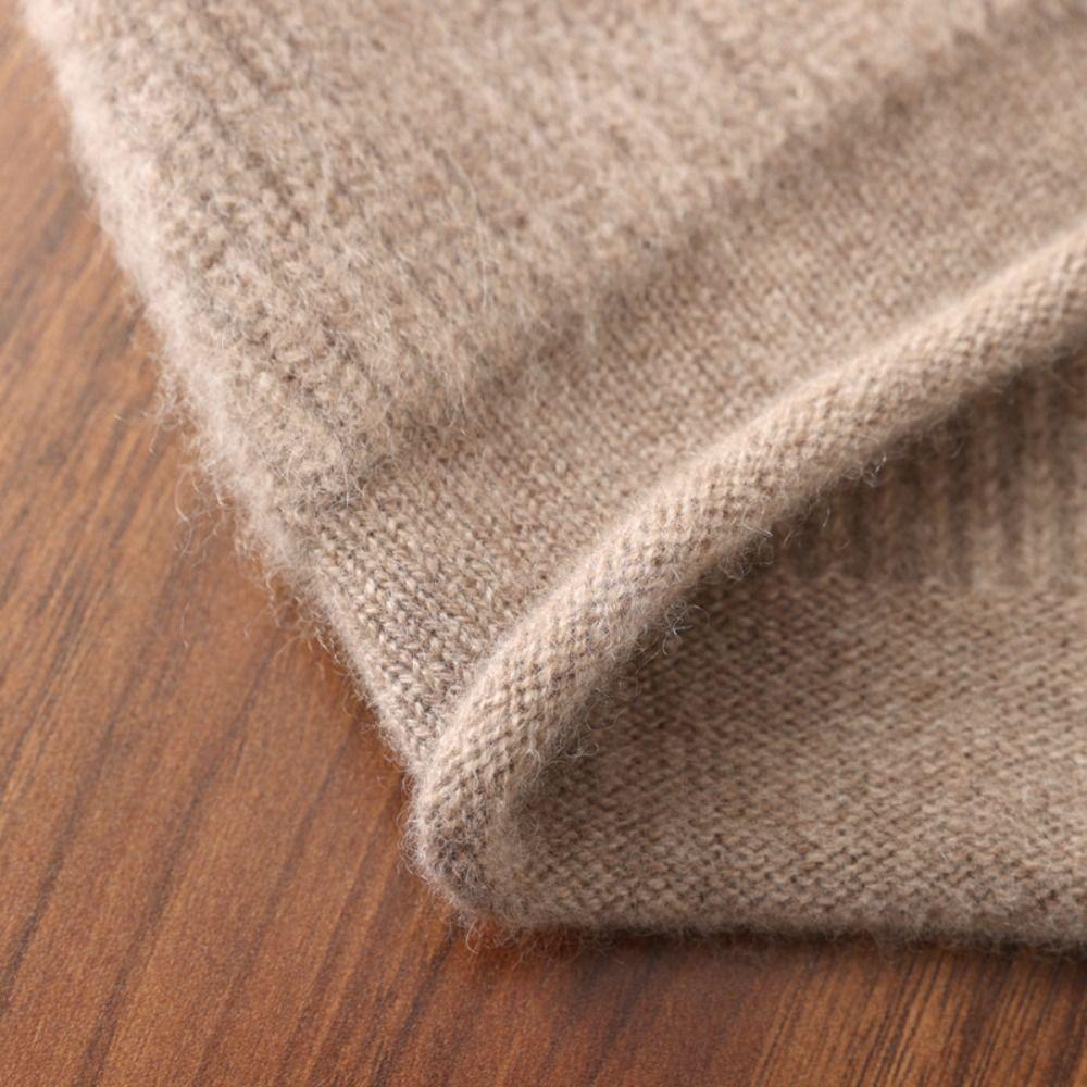Casual Wool Women Knitted Hats Windproof Coldproof Knit Slouchy Beanie Ear Protection Comfy Stretch Winter Hat Keep Warm