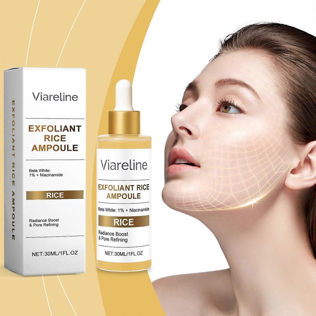 Viareline Exfoliating Rice Essence Is A Gentle Hydrating, Moisturizing, Fine And Pore-Shrinking Essence