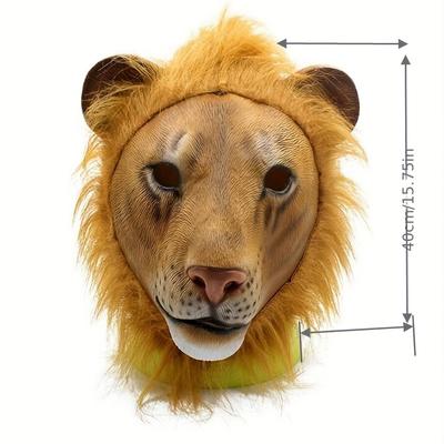 Lion Face Mask For Dance Party Masquerade Costume Halloween Stage Props Funny Animals Face Mask