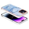 YB IMD Series-16 Style-E For iPhone 16 Pro Max TPU Case Marble Pattern Electroplating Phone Cover