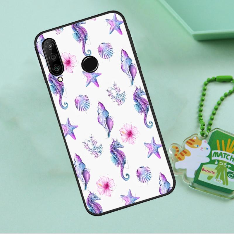Starfish Seahorse Pattern For Huawei Nova Y90 Y70 Y60 Y61 Y91 Y72 9 10 SE 12i 12s 11i 5T P60 Pro P20 P30 P40 Lite Case