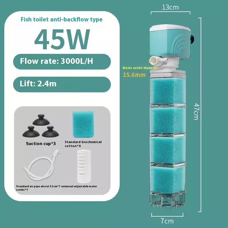 Automatický Akvarijní Filtrační Systém Akvarijní Vestavěný Filtr Okysličená Cirkulace Vody Proti Zpětnému Toku Produkty Vodního Filtru