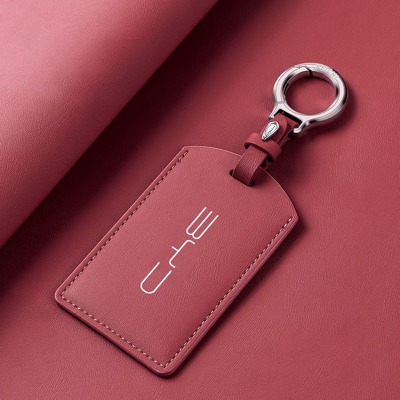 For BYD Atto3 Yuan Tang EV Han Qin Song Plus DMi Dolphin S7 S6 L3 M6 F3 F0 Leather Car NFC Card Samrt Key Case Cover Keychain