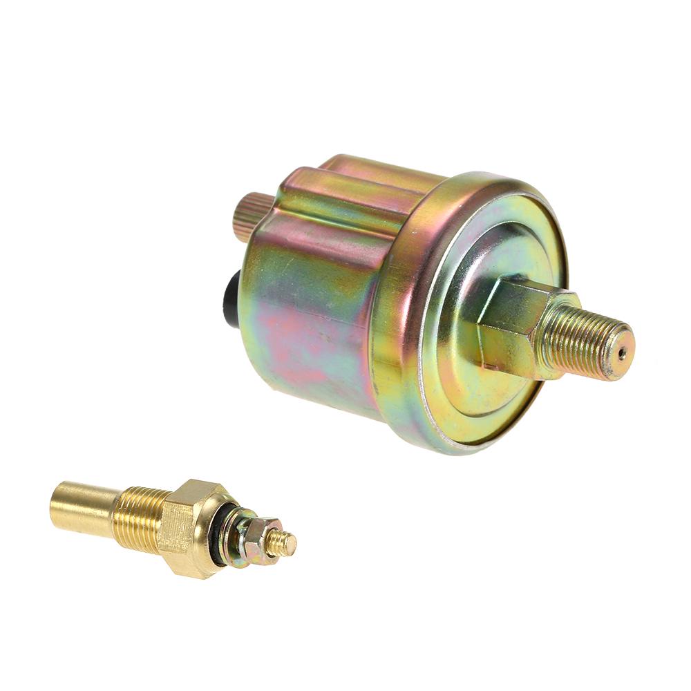 52MM Oil Pressure Fahrenheit Water Temperature Gauge Voltmeter Chrome 3 In 1 Gauge Kit  Car