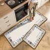 Vintage Floral Kitchen Carpet Mat Non-slip Rug Home Decoration Retro Pattern Anti-fatigue Floor Mats for Kitchen Bathroom Carpet