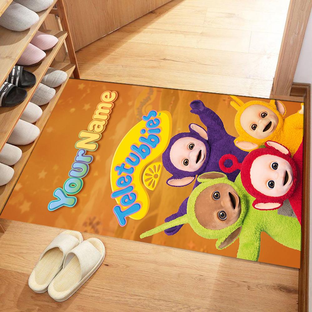 Teletubbies Customizable Name Carpet Suitable for Bedrooms Game Room Dormitory Playrooms Anti-slip Rug Decorate Offices Birthday/Christmas Gift