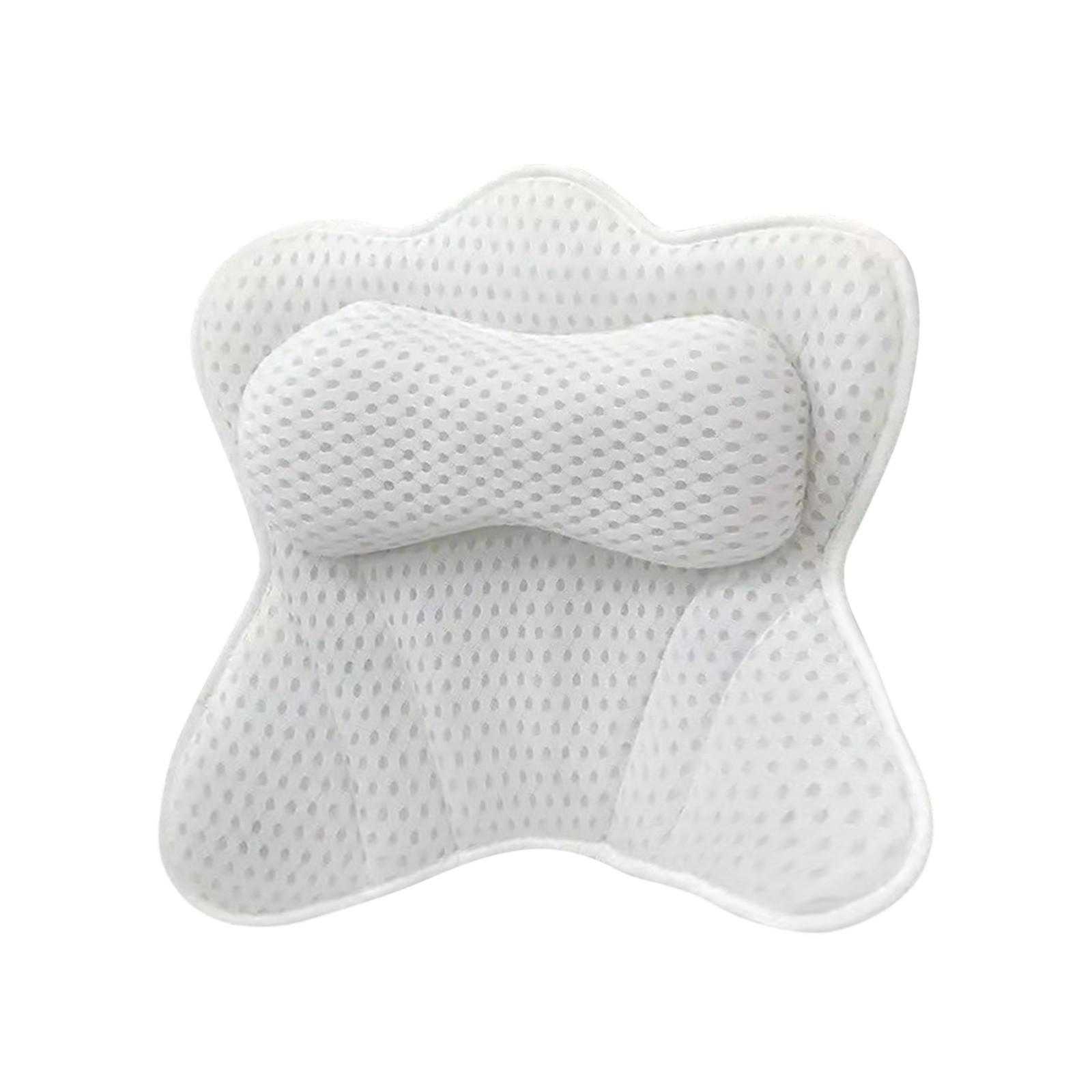 

Килимок для ванни, Килимок для ванни з нековзкою міцною присоскою, Підходить для килимка для спа, Ергономічний домашній килимок-підголівник для ванни, Масажна ванна. One Size білий