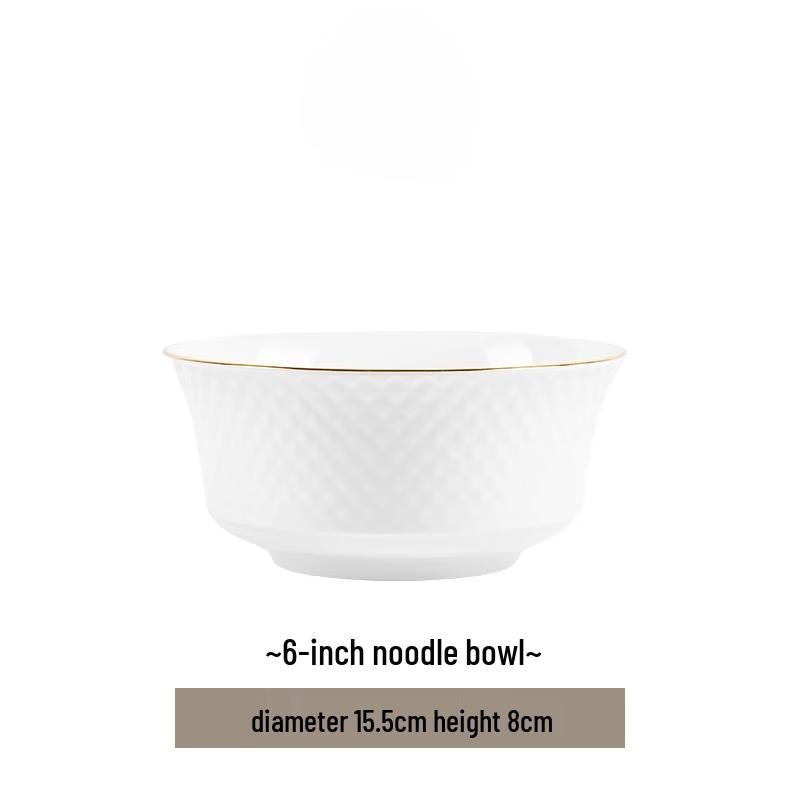 Modlanka Jingdezhen Hand-Painted Gold 6-inch Noodle Bowl