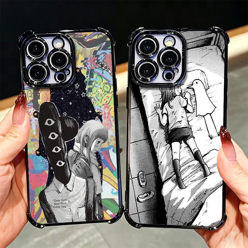 Oyasumi Punpun Anime Plating Phone Case For Xiaomi Poco X5 X6 X7 X8 Pro Max F8 Ultra F7 M8 M7 M5S Redmi 15C 15 14C 13C 13 X3 12C