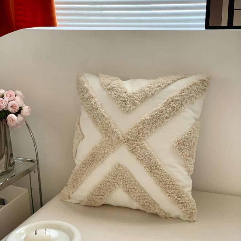 Bohemian Tassel Embroidered Throw Pillow for Living Room Sofa