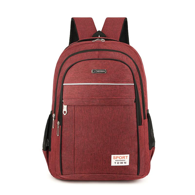 New Men's Business Backpack Large Capacity Simple Casual Computer Backpack Junior High School Student School Bag
