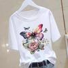 A New Heart-shaped and Cute Women's Commuter Instagram Summer Printed Short-sleeved Round-neck T-shirt Women Clothing Graphic