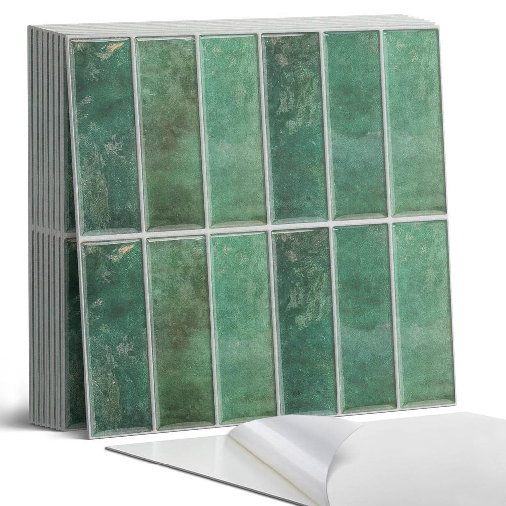 Vinyl Decoration With Print For Tool-Free Installation Vertical Tiles 9x30x30 cm