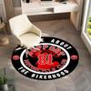 Gang violence Motorcycle enthusiasts Hells Angels Motorcycle Club circular carpet is soft, home, bedroom, door mat decoration, and non slip carpet E5