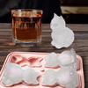 1/2/4PCS Cute 3D Cat Ice Cube Mold Silicone Easy Release BPA Free Ice Block Maker for Kitchen Household Fun Cat Shaped Ice Tray