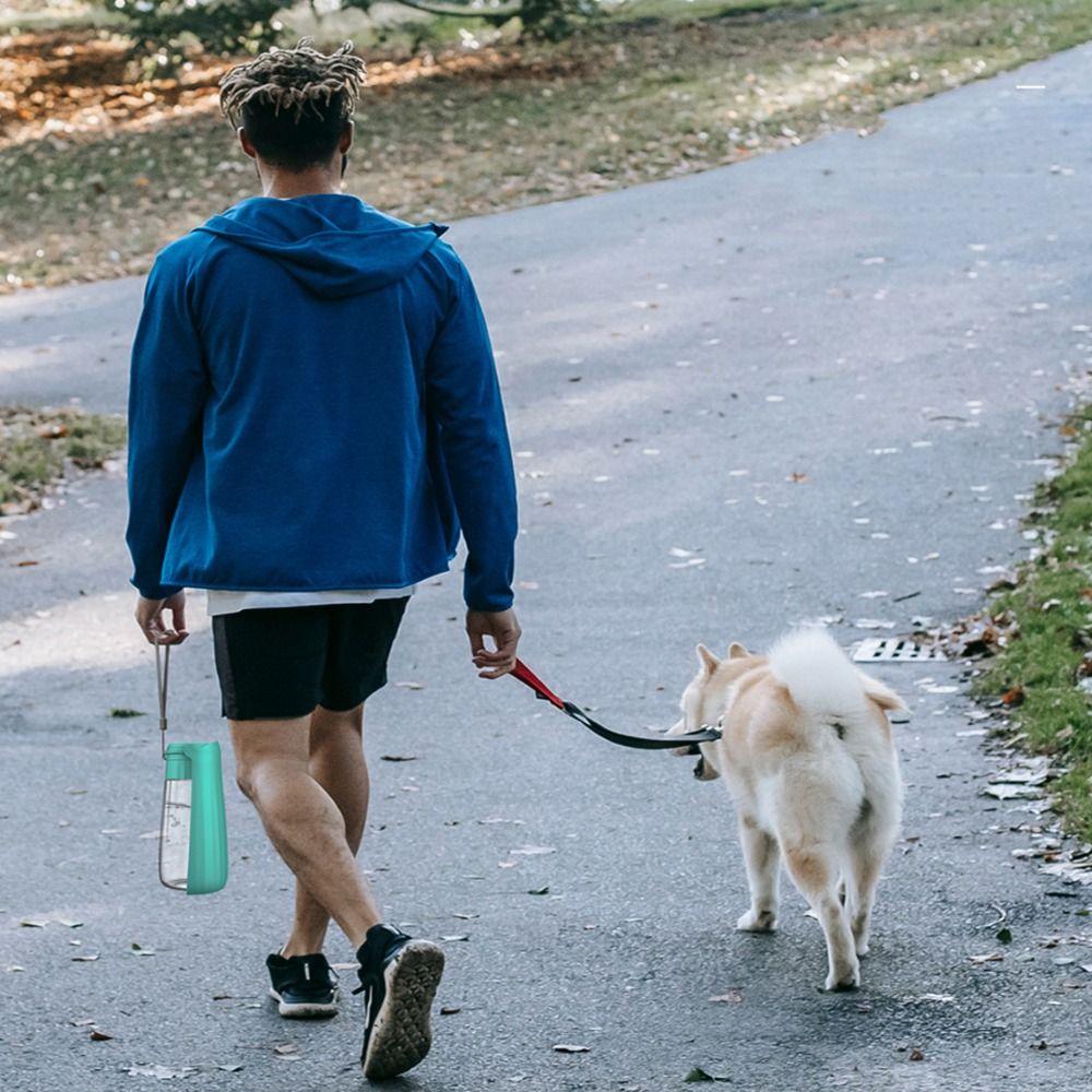 550ml Pet Folding Drinker Foldable Dog Water Bottle Portable   Small Large Dogs