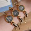 Adjustable Beaded Bracelet St. Benedict Wristband Prayer Beads Braided Rosary Bracelet  Men Women