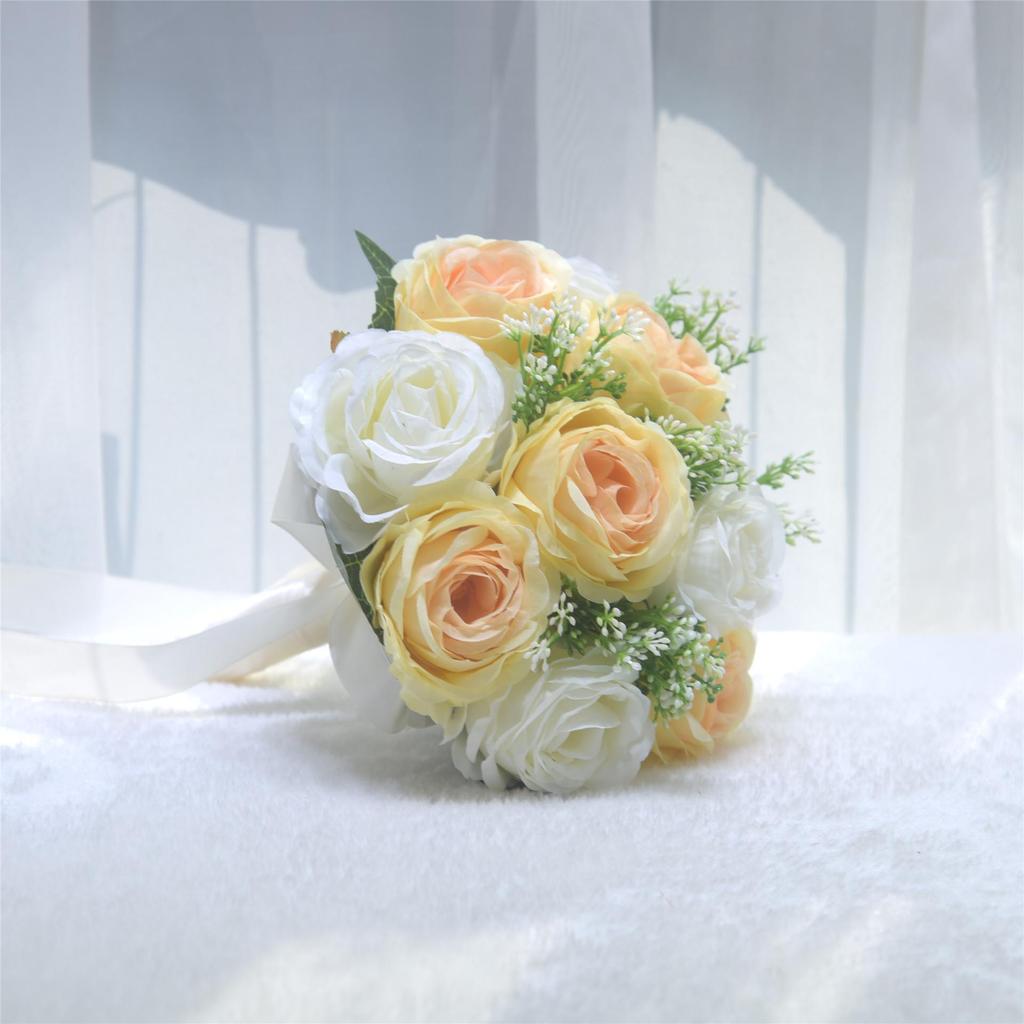 European Bridal Bouquet: Artificial Wedding Flowers for Photography & Home Decor