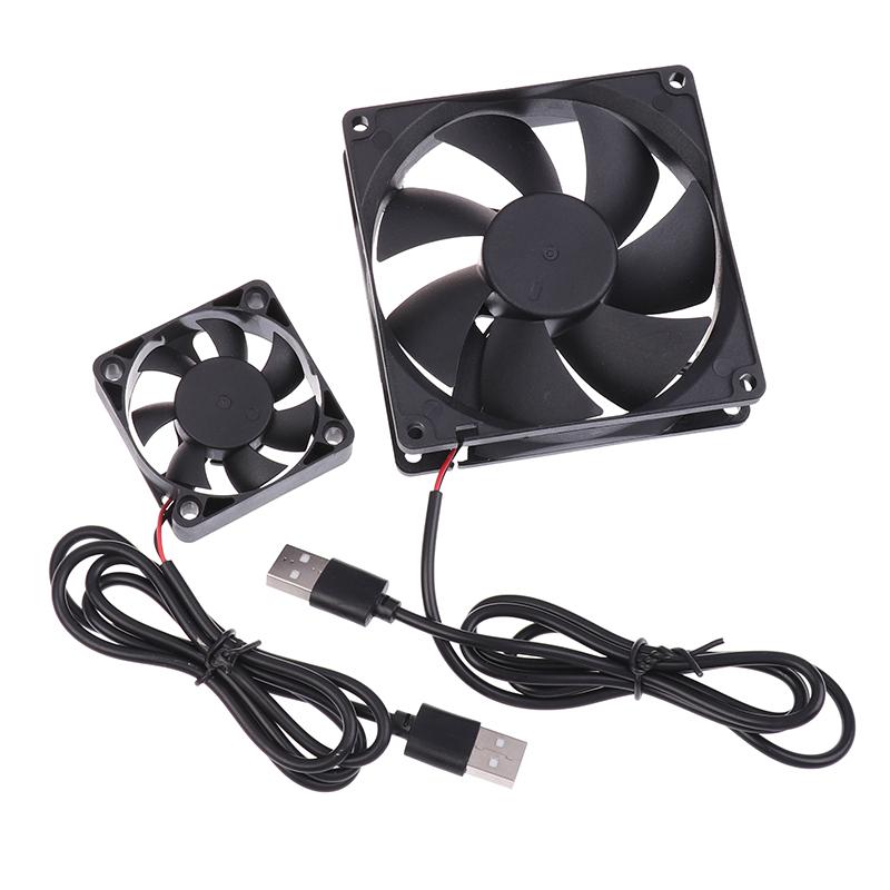 5V Brushless Cooling Fan USB Router Fan Computer Case TV Box Cooling Case 50/80/90/120mm Desktop Computer Fan DIY Cooler Fan