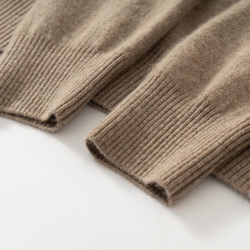 Fanzhen Men's Polo Collar Cashmere Blend Sweater