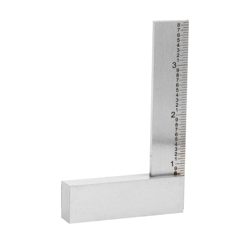 A84E-Machinist Square Tool 90-Degree Right Carpenter Measuring Tool Right Angle Ruler L-Type Square Ruler With Wide Base