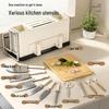 Multifunctional Countertop Cutlery & Cutting Board Rack