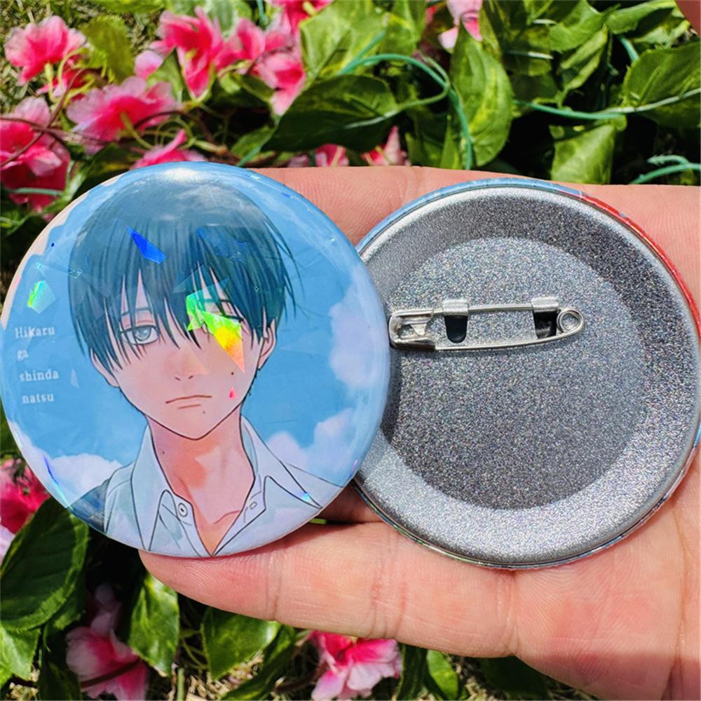 58mm Anime The Summer Hikaru Died Tsujinaka Yoshinori Cosplay COSTUME Badge Pin SPTE Tinplate Brooch Prop Xmas Gift