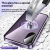 For iPhone 16 Plus Case Magnetic Adsorption Double Sides Tempered Glass+Metal Phone Cover with Buckle