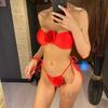 14 Colori Fiori 3D Bandeau Bikini a Taglio Alto Costume da Bagno Femminile Costume da Bagno Donna Set Bikini Due Pezzi Costumino da Bagno Swim