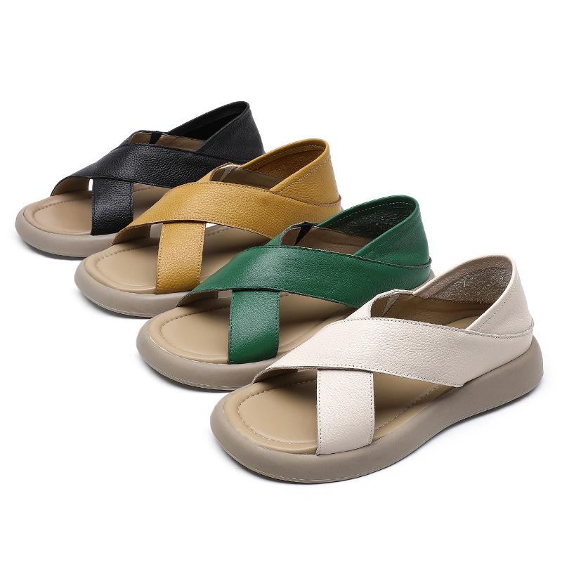 Fashion GKTINOO Women's Sandals Genuine Leather Platform Sandal 2025 Summer Thick Sole GLADIATOR Ladies Sandal Summer Shoes For Women