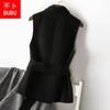 Suit Vest for Women Spring and Trendy Design Flesh-covering Lace-up Layered Sleeveless Jacket