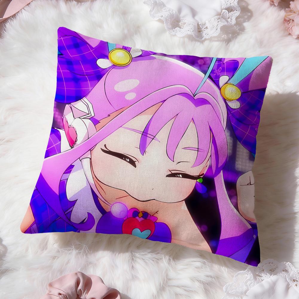 y-You and Idol Pretty Cure Cushion Cover Premium Comfort Reversible Pillow Cove -Two in One Design for Any Room & Car Interior