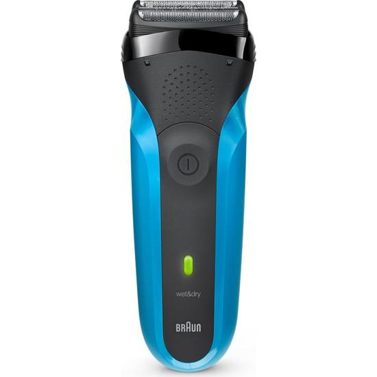 

Аккумуляторная электробритва для сухой и влажной уборки Braun Series 3 310s, синяя