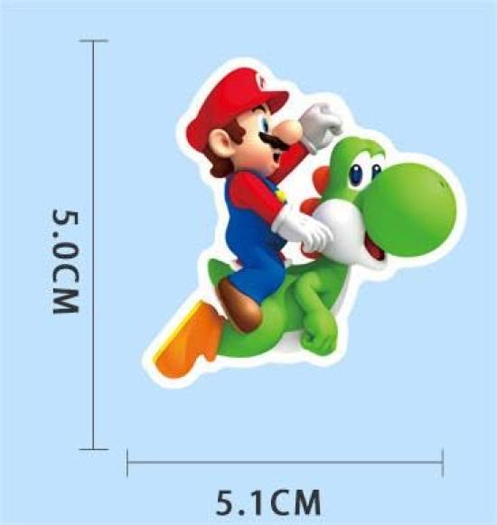 100 Pieces Mario MARIO Super Mario Sticker Collection Sticker Set Anime Manga Sticker Cute Notebook Sticker Sticker Waterproof PVC Sticker Character