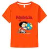 Mafalda Print Kids Cotton T-shirt Cartoon Girls Clothes Boys Short Sleeve Graphic Manga Tops Summer Children's Tees Camisetas