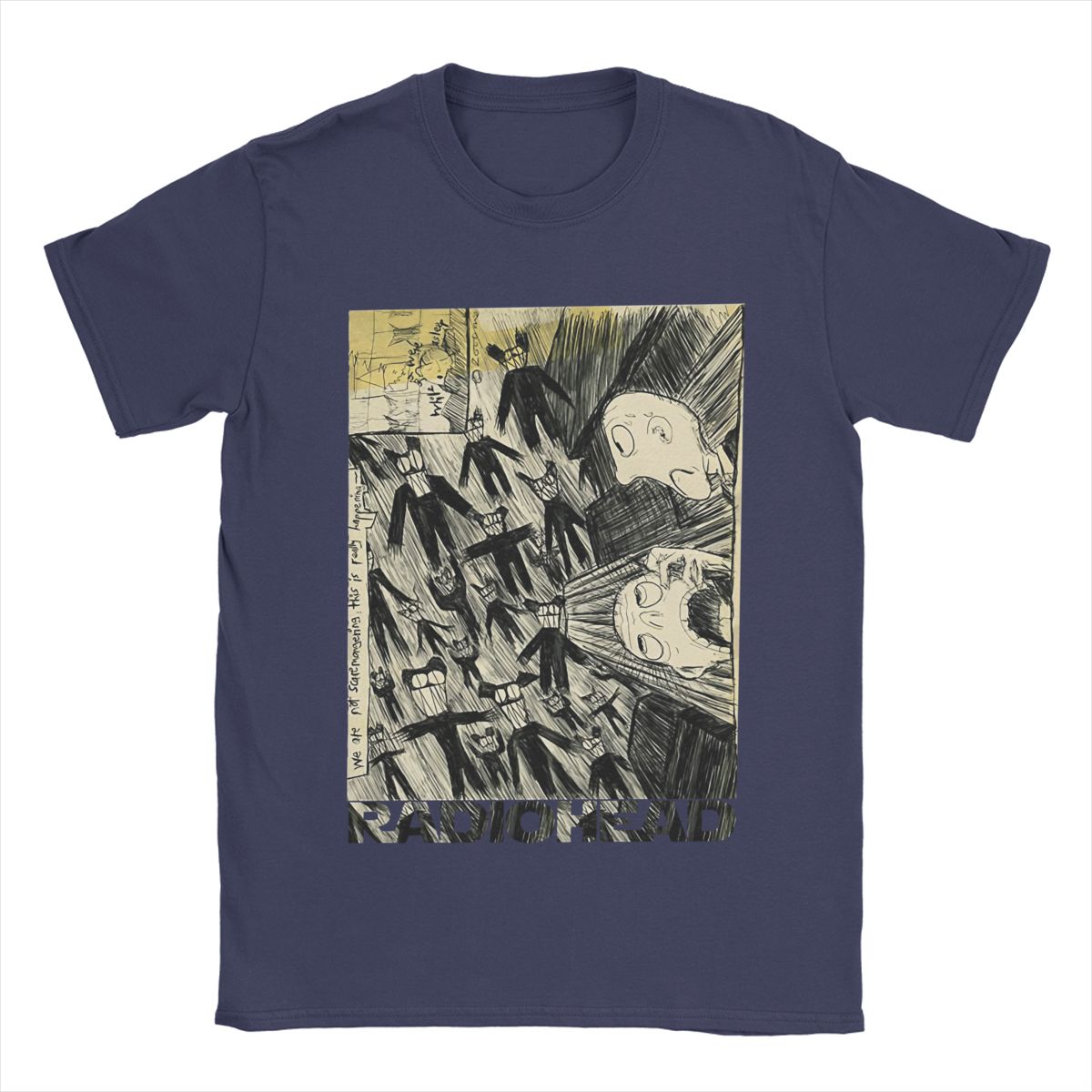 

Radiohead T Shirt Men 100% Cotton Vintage T-Shirts Round Collar Tees Short Sleeve Tops Gift XL