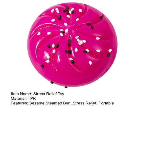 Sesame Steamed Bun Squeeze Toy Simulated Dumpling Sensory Pinch Fidget Toy Stress Relief Relaxation Decompression Tool