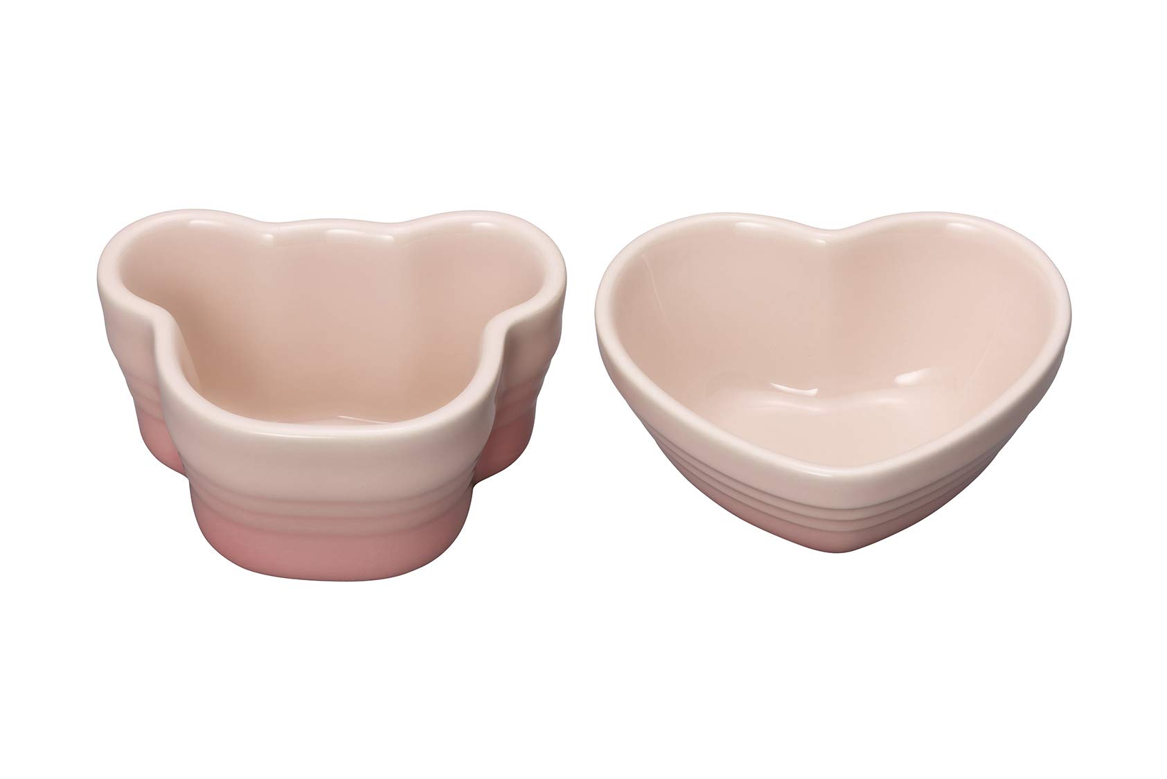 Le Creuset Baby Twin Ramekins (Bear & Heart) Milky Pink