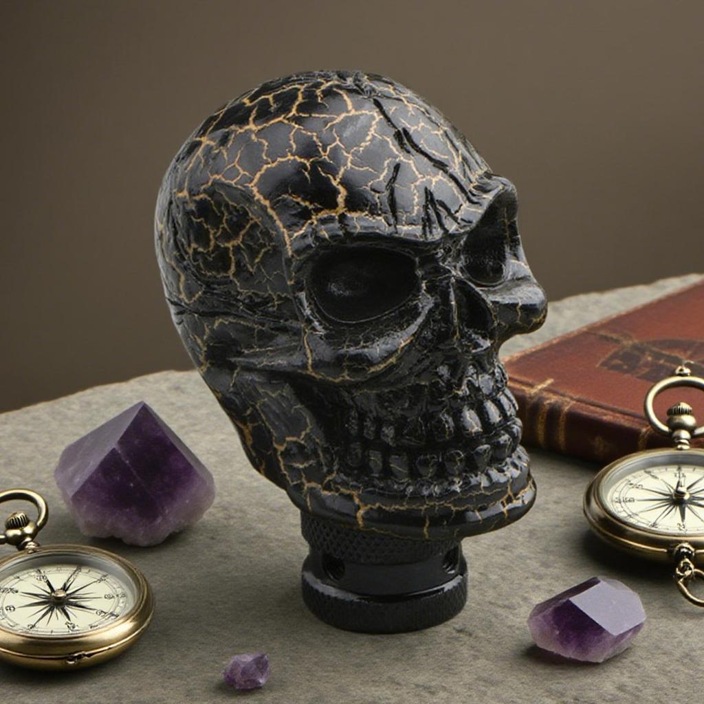 Skull Gear Shift Knob Automatic Gear Shift Knob Skull-Shaped Vehicle Interior Resin Skeleton Horror Decoration for Halloween