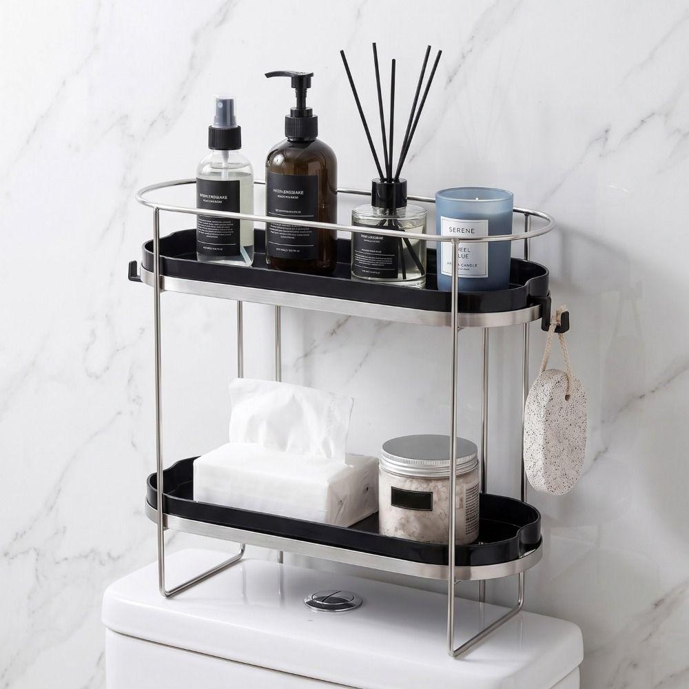 Stainless Steel Storage Rack Multifunctional Bathroom Shelf Toilet Rack Bathroom Storage