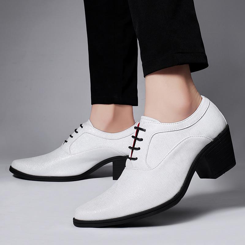 Men Shoes British Business Casual Shoes Fashion Height Increasing High Heeled Leather Shoe Wedding Shoes for Men Party Dress Oes