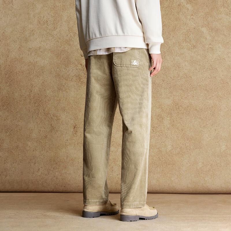 JACK&JONES Men's Embroidered Loose Fit Corduroy Pants