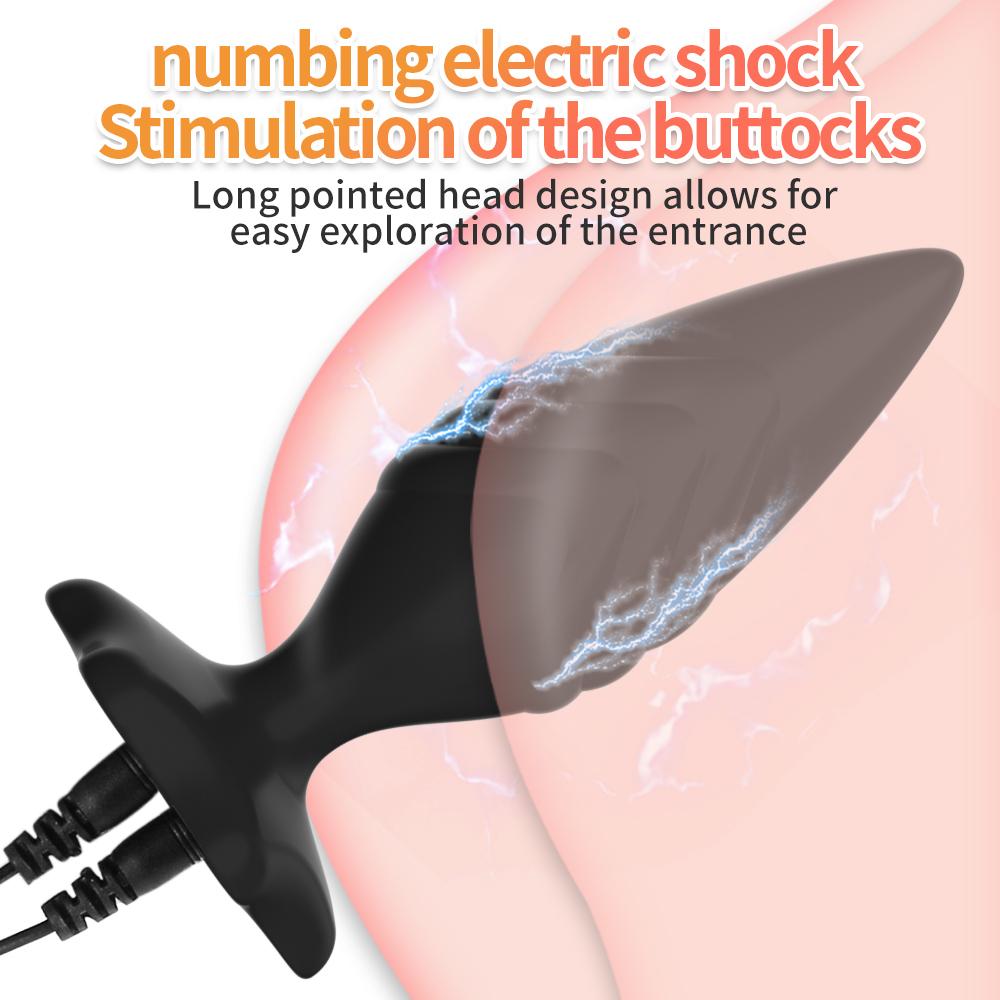 Electric Shock Butt Anal Plug Male Prostate Massager Orgasm Stim Masturbator Vaginal Stimulator Anus Expansion Adult Sex Toys