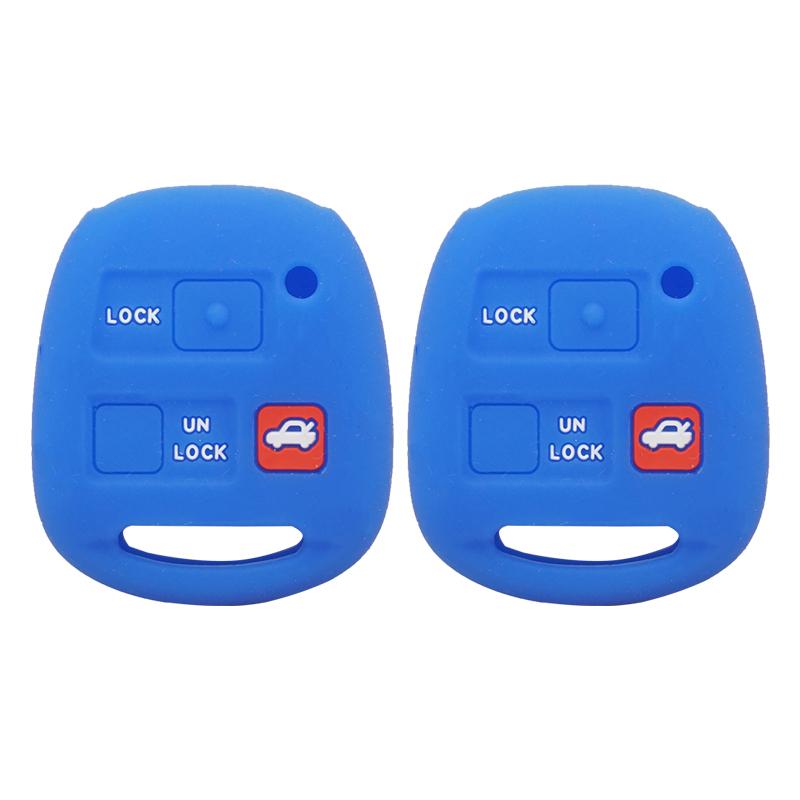 Cocolockey Silicone Car Key Cover Case Shell Fob Fit For Lexus For Toyota Remote Key Holder 3 Buttons Protector Car Accessory