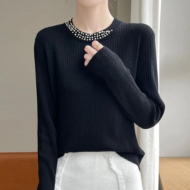 

Женский свитер Осень Зима Утепленный Пуловер Теплый Вязаный Эластичный С Длинным Рукавом Оверсайз Джемпер Топы XXL чёрный