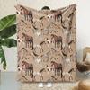 Couverture douillette douce et chaude pour la sieste Motif cheval Couverture jetée en flanelle Parfaite pour la literie le canapé la décoration de la maison Lavable en machine Toutes saisons