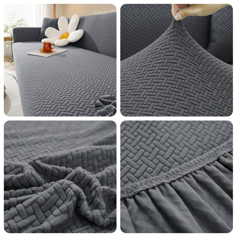 Jacquard Sofa Cover For Living Room Elastic Thick Jacquard Sofa Cover For Sofa L-shaped Corner Sofa Covers 1/2/3/4/5 Seater