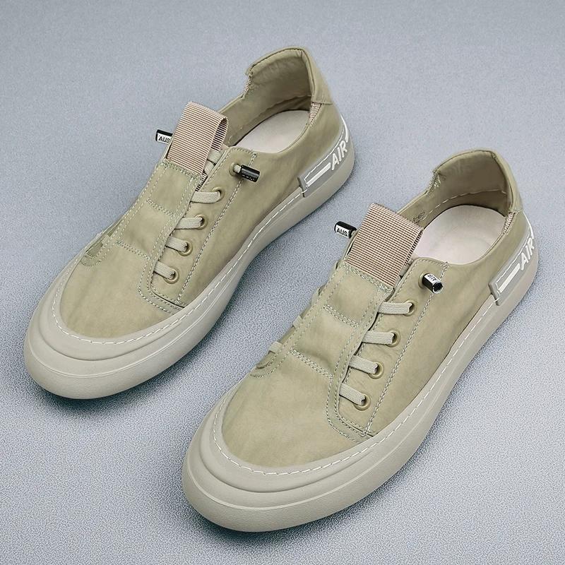 2025 Summer Men Sneakers Light Ice Silk Cloth Casual Shoes Men Breathable Walking Flat Shoes Man Loafers Zapatillas Hombre Male