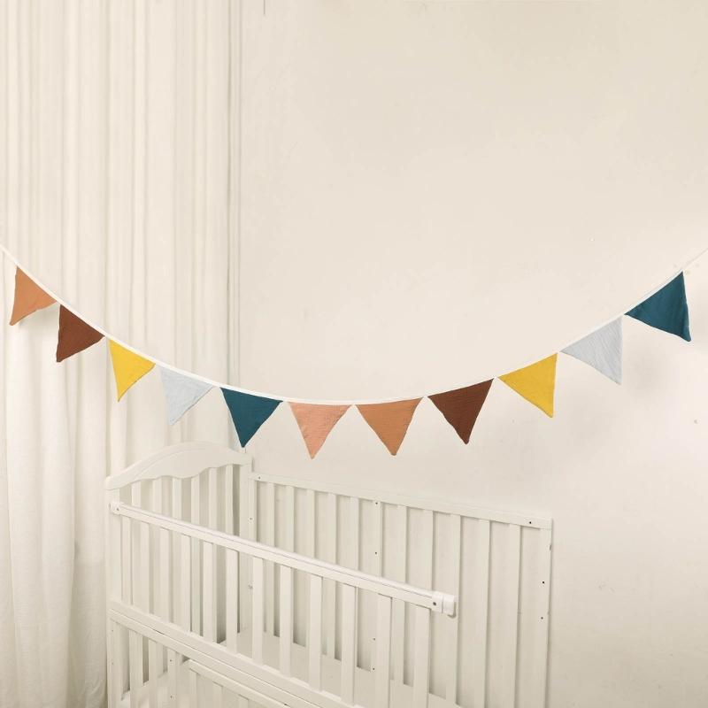 Modern & Stylish Cotton Bunting Flags Contemporary Flag Garland for Baby Shower Party Decor & Newborn Photography Props