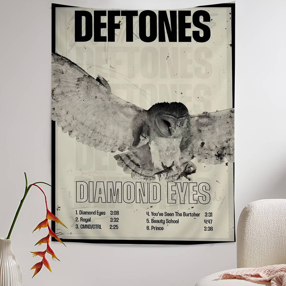 Rock DDeftones Band Chart Tapestry Bohemian Wall Tapestries Mandala Wall Art Decor